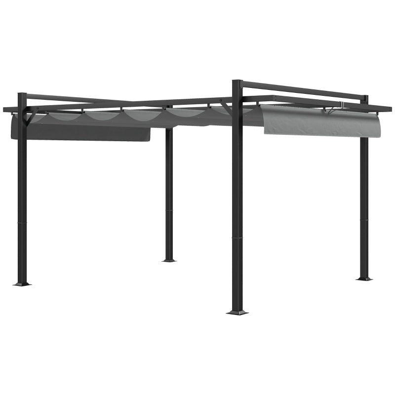 Outsunny 3x4m Retractable Pergola