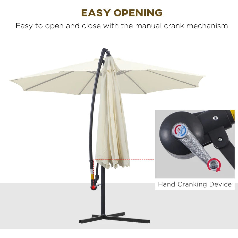 Outsunny 3 m Parasol Garden Sun Umbrella