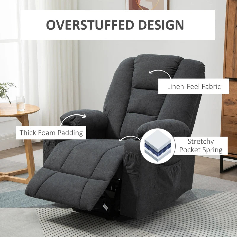 HOMCOM Oversized Riser and Recliner Chair for the Elderly