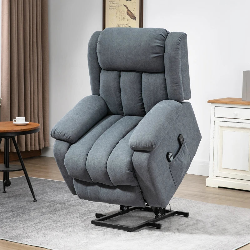 HOMCOM Oversized Riser and Recliner Chairs for the Elderly with 8 Vibration Massage