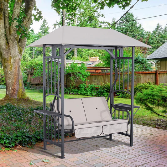 Outsunny Outdoor Garden 2 Seater Canopy Swing Chair Seat