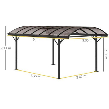 Outsunny Hardtop Aluminium Shelter 5 x 3(m)