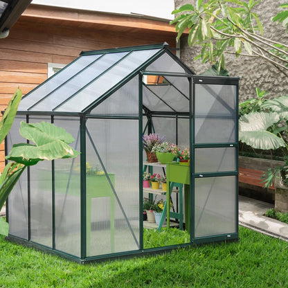 Outsunny 6 x 6ft Polycarbonate Greenhouse