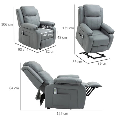 HOMCOM Electric Power Lift Recliner Chair Vibration Massage