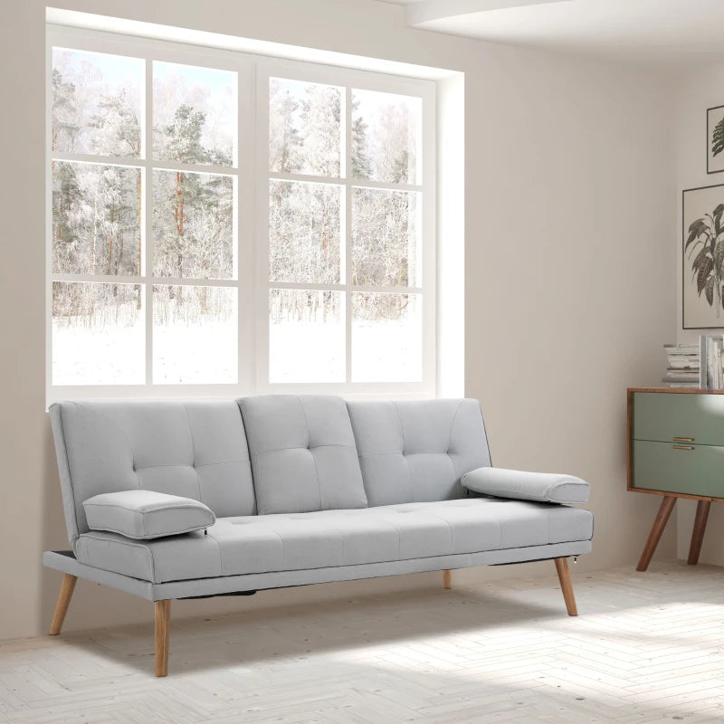 HOMCOM 3 Seater Sofa Bed Scandinavian Style