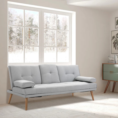 HOMCOM 3 Seater Sofa Bed Scandinavian Style