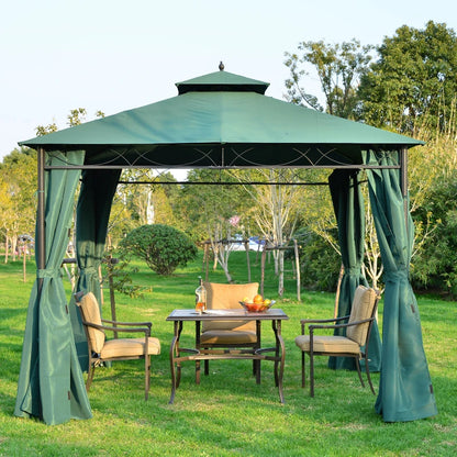 Outsunny 3m x3m Gazebo W/Metal Frame & Side