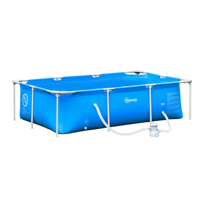 Outsunny Steel Frame Pool with Filter Pump, Filter Cartridge