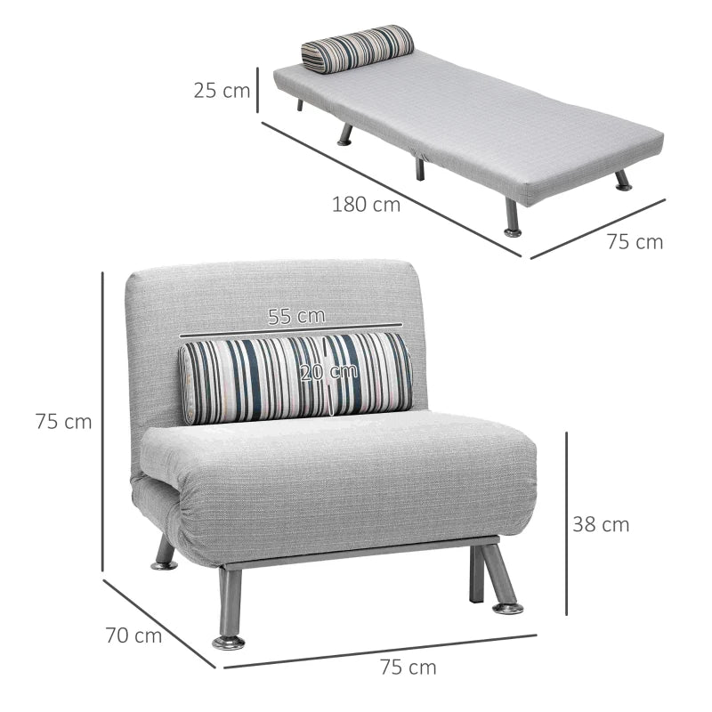 HOMCOM Single Sofa Bed