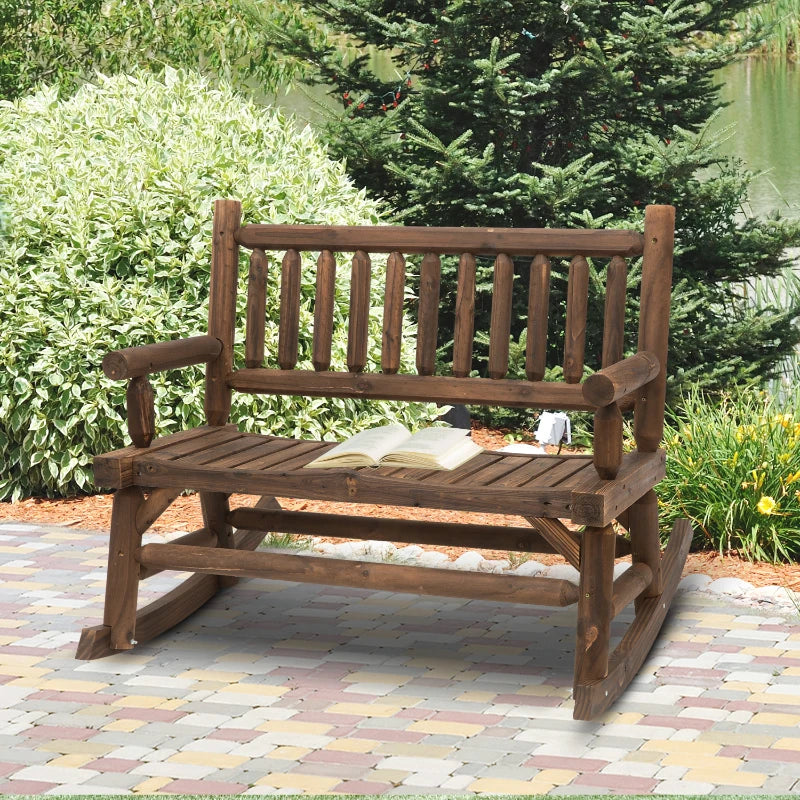 Outsunny Garden 2-Seater Rocking Bench