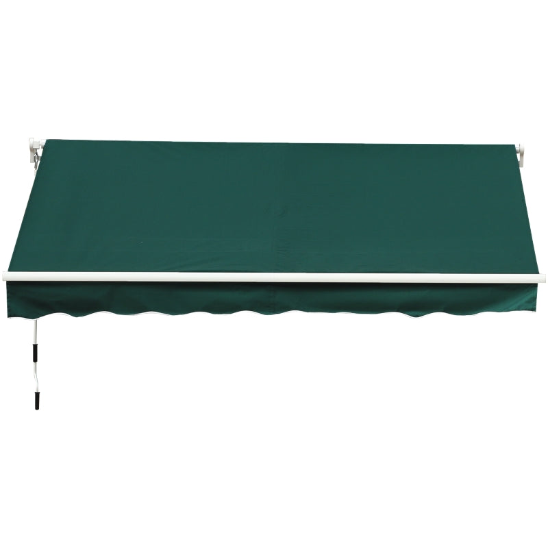 Outsunny Manual Retractable Awning, 3.5 x 2.5 m