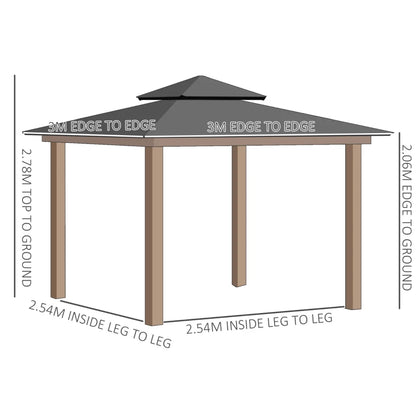 Outsunny 3x3m Outdoor Gazebo