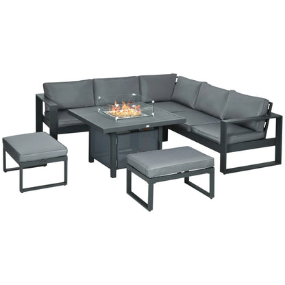 Outsunny 6-Piece Aluminium Garden Furniture Set