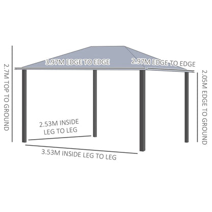 Outsunny 4 x 3(m) Garden Gazebo