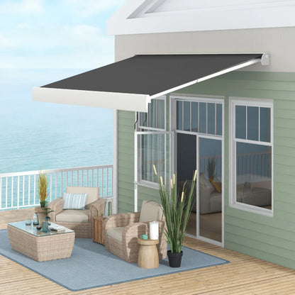 Outsunny 395m x 3m Electric Retractable Awning with Remote Controller