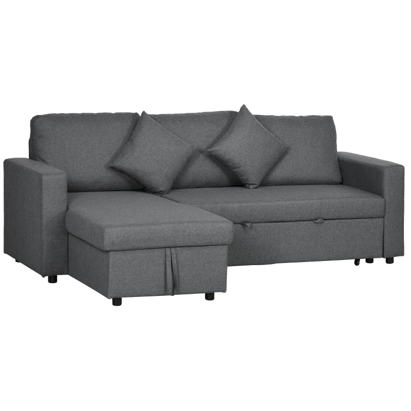 HOMCOM Corner Sofa Bed with Storage