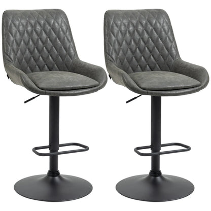 HOMCOM Retro Bar Stools Set of 2