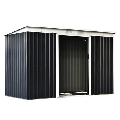 Outsunny 9ft x 4ft Metal Garden Shed