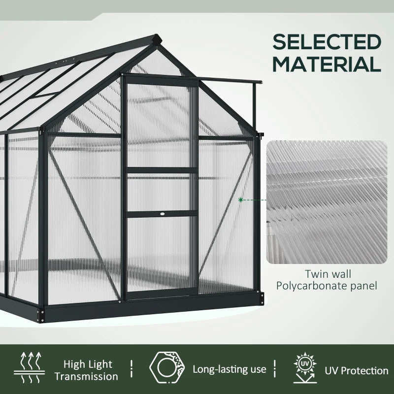 Outsunny 6 x 10ft Polycarbonate Greenhouse