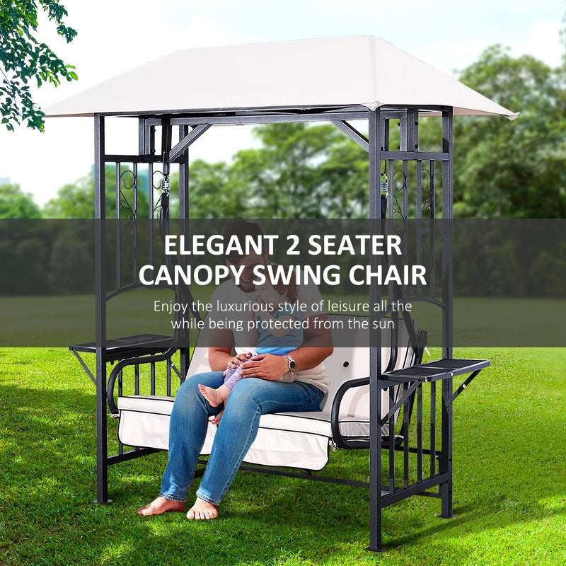 Outsunny Outdoor Garden 2 Seater Canopy Swing Chair Seat