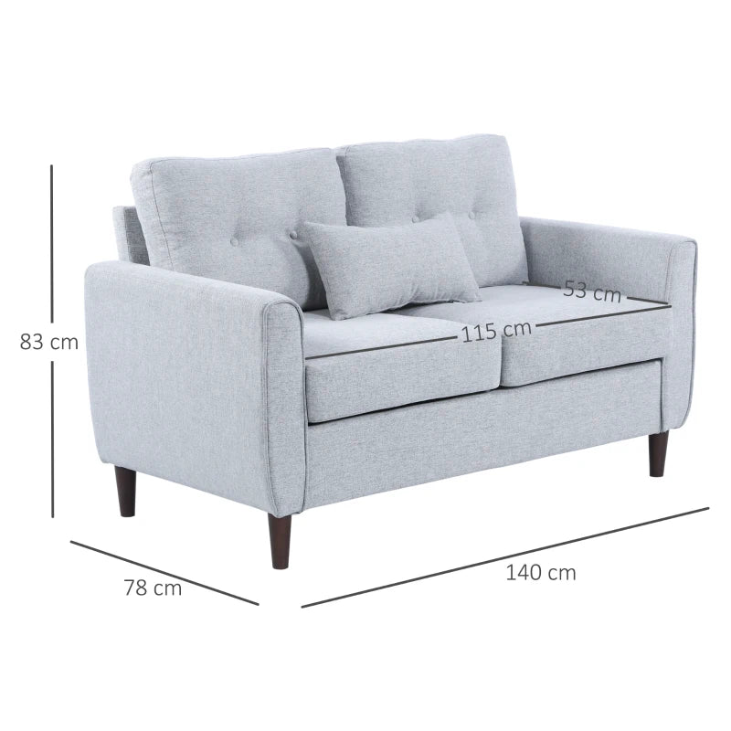 HOMCOM 2 Seat Sofa Double Sofa Loveseat