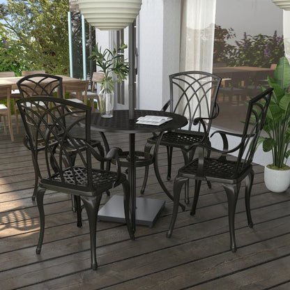 Outsunny 5 Pieces Outdoor Dining Table Set