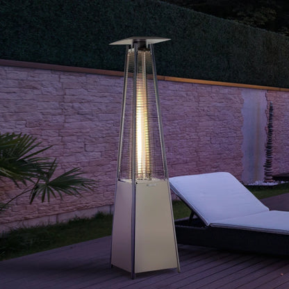 Outsunny Stainless Steel Outdoor Garden Pyramid Patio Heater