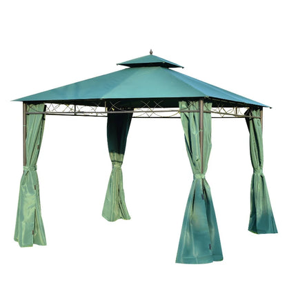 Outsunny 3m x3m Gazebo W/Metal Frame & Side