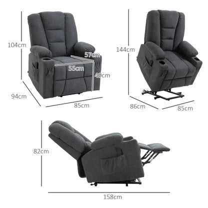 HOMCOM Oversized Riser and Recliner Chair for the Elderly