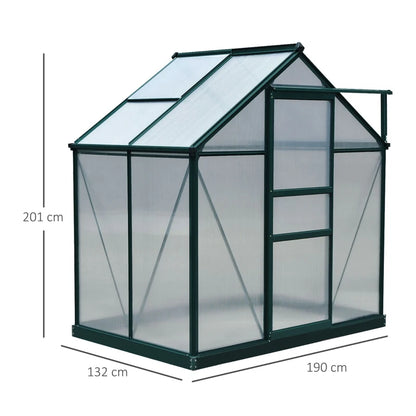 Outsunny 6 x 4ft Polycarbonate Greenhouse