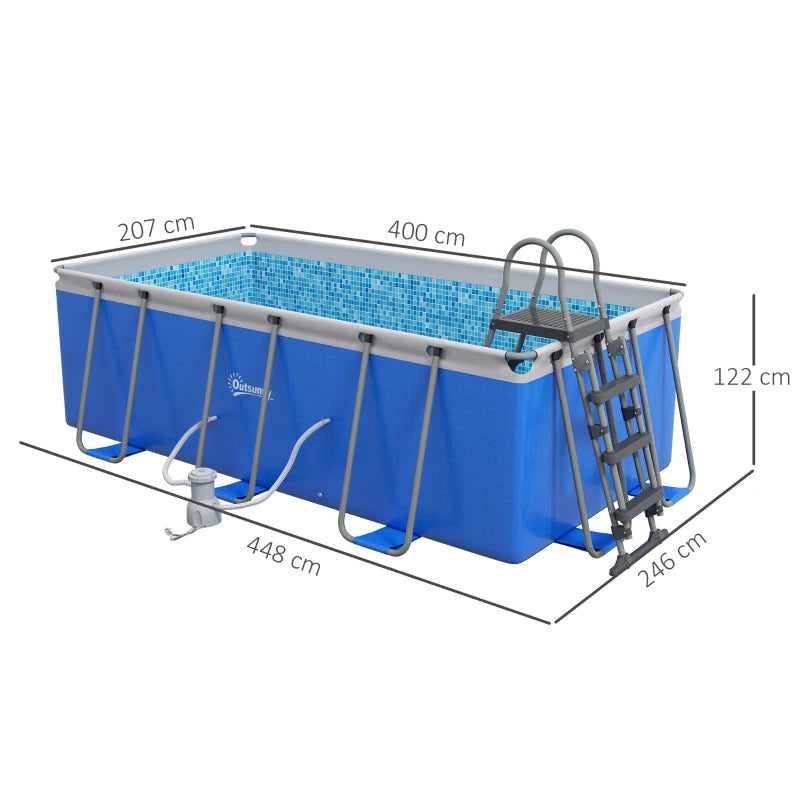 Outsunny 207 x 400cm Five-Person Above Ground Swimming Pool