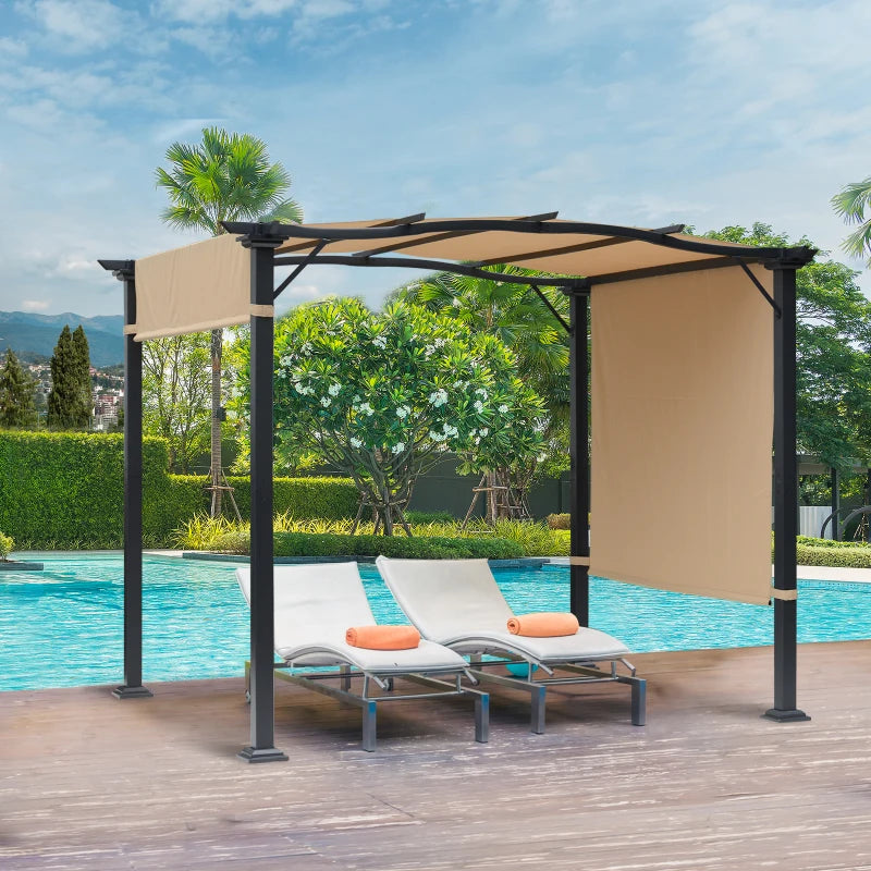 Outsunny Outdoor Retractable Pergola Garden Gazebo – Pristine Pergolas