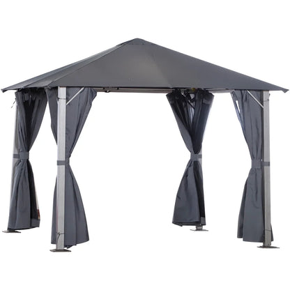 Outsunny 3(m) x 3(m) Garden Outdoor Soft Top Gazebo Steel Frame