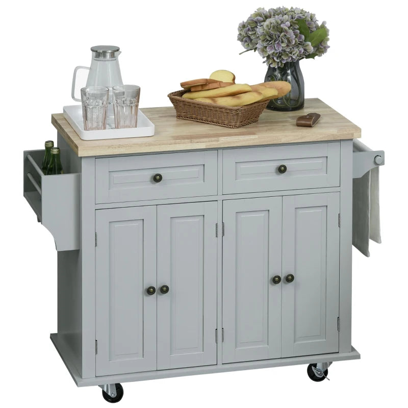 HOMCOM Rolling Kitchen Island