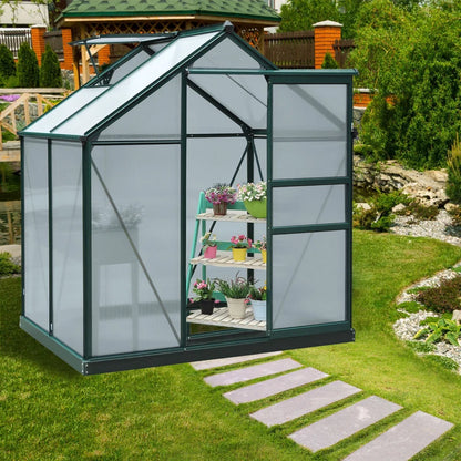 Outsunny 6 x 4ft Polycarbonate Greenhouse